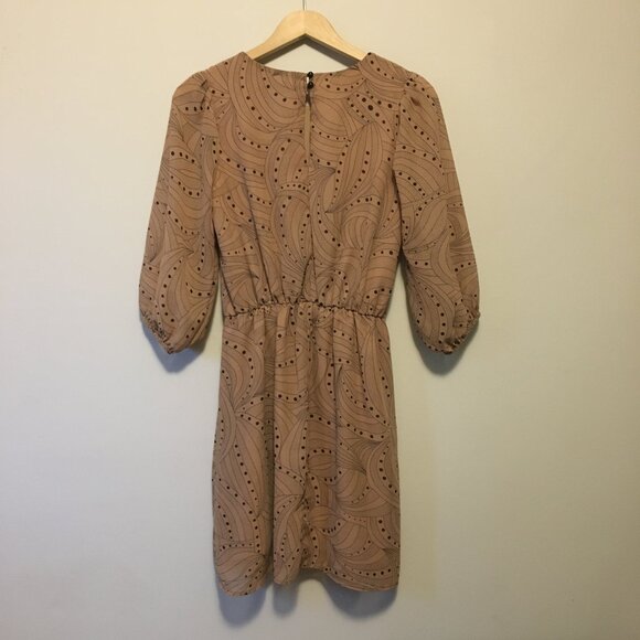 Retro 70s Psychedelic Paisley Peasant Sleeve Dress - Picture 2 of 16